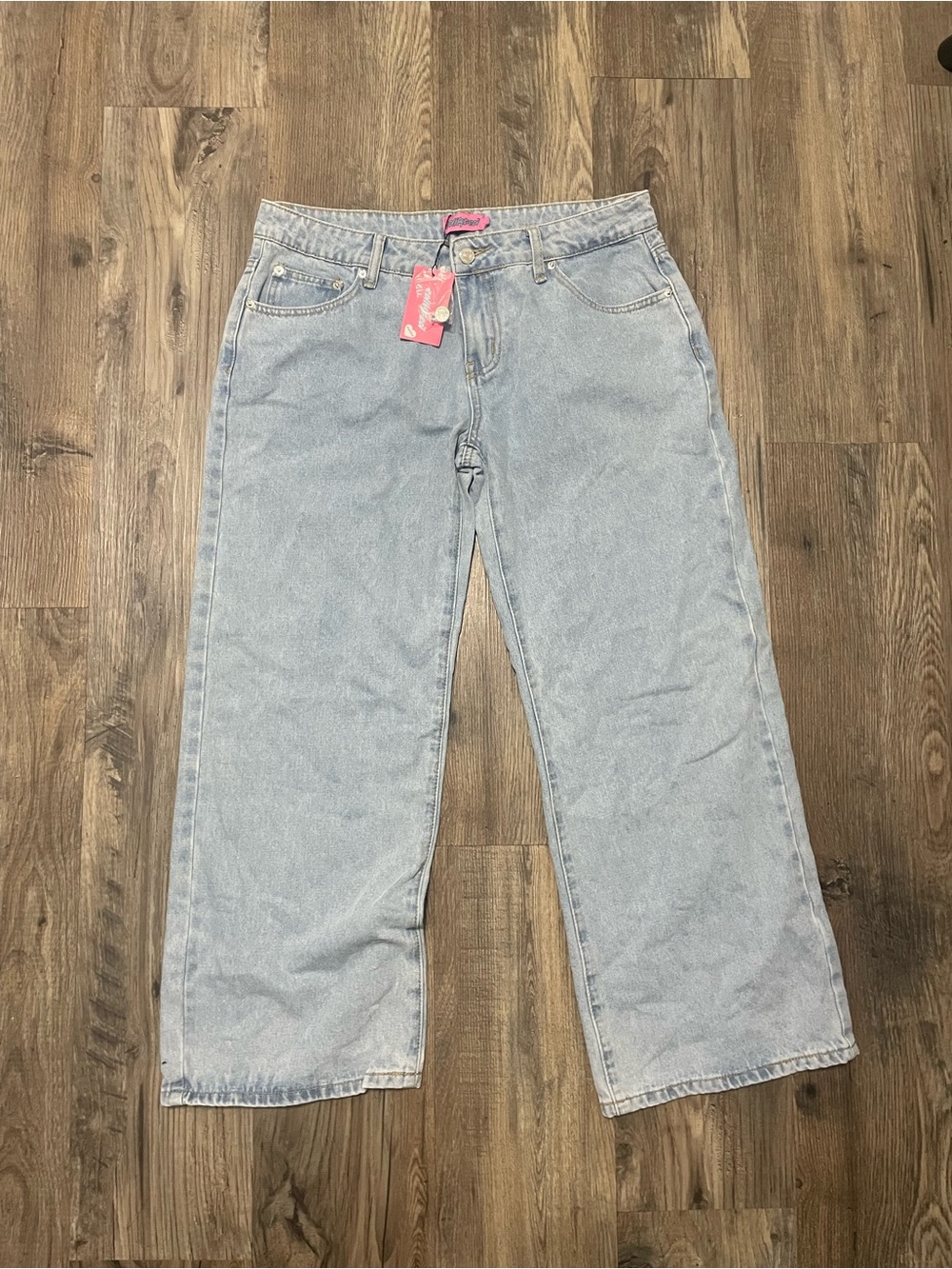 Edikted Light Washed Wide Leg Women’s Jeans Classic Casual size L